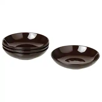 Ikea FÄrgklar Deep plate, glossy brown, 19 cm offer