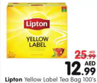Al Madina Hypermarket Lipton Yellow Label Tea Bag 100s offer