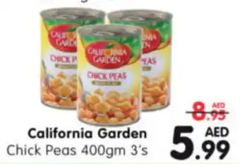 Al Madina Hypermarket California Garden Chick Peas 400gm 3's offer
