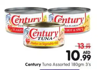 Al Madina Hypermarket Century Tuna Assorted 180gm 3's offer
