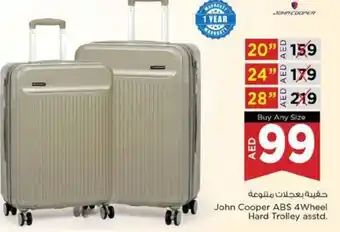 Nesto John Cooper ABS 4Wheel Hard Trolley asstd. offer