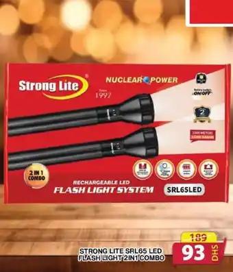 Grand Hyper Market STRONG LITE SRL65 LED FLASH LIGHT 2IN1 COMBO offer