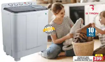 Grand Hyper Market GTRON GT 3001 SEMI AUTOMATIC WASHING MACHINE 10KG offer