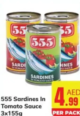 Day To Day 555 Sardines In Tomato Sauce 3x155g offer