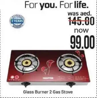 Grand Hyper Market Glass Burner 2 Gas Stove offer