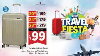 Nesto John Cooper ABS 4Wheel Hard Trolley asstd offer