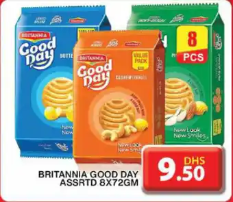Grand Hyper Market BRITANNIA GOOD DAY ASSRTD 8X72GM offer