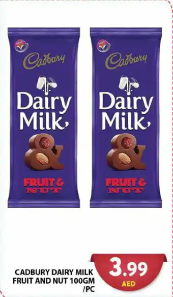 Grand Hyper Market CADBURY DAIRY MILK FRUIT AND NUT 100GM / pc offer