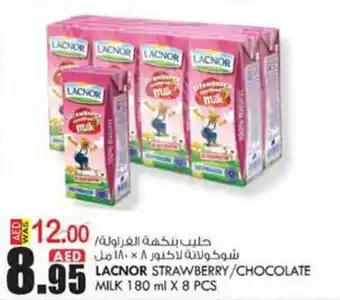KM Trading LACNOR STRAWBERRY/CHOCOLATE MILK 180 ml X 8 PCS offer