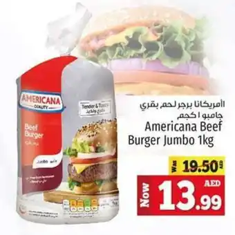 Kenz Hypermarket Americana Beef Burger Jumbo 1kg offer