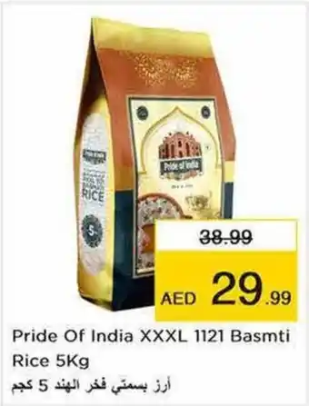 Nesto Pride Of India XXXL 1121 Basmti Rice 5Kg offer