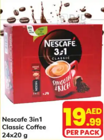 Day To Day Nescafe 3in1 Classic Coffee 24 x 20 g offer