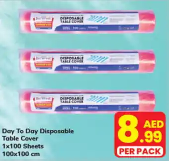 Day To Day Disposable Table Cover 1 x 100 Sheets , 100 x 100cm offer