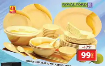 Grand Hyper Market ROYALFORD RF6720 MELAMINE DINNER SET 40S offer