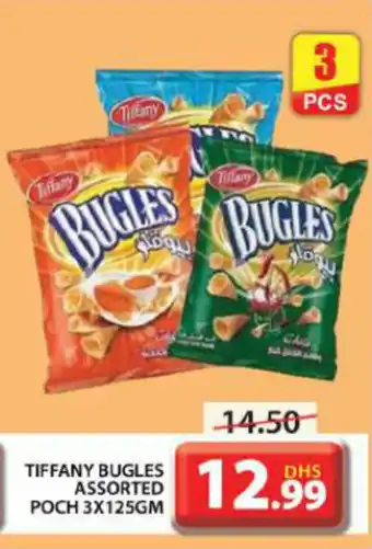 Grand Hyper Market TIFFANY BUGLES ASSORTED POCH 3X125GM offer