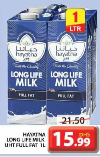 Grand Hyper Market HAYATNA LONG LIFE MILK UHT FULL FAT 1L offer
