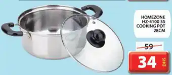 Grand Hyper Market HOMEZONE HZ 4100 SS COOKING POT 28CM offer