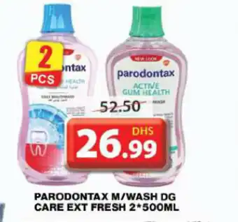 Grand Hyper Market PARODONTAX M WASH DG CARE EXT FRESH 2 500ML offer