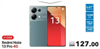 Sharaf DG Redmi Note 13 Pro 4G 512GB offer