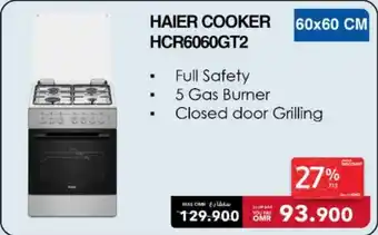 Sharaf DG HAIER COOKER HCR6060GT2 60x60 CM offer