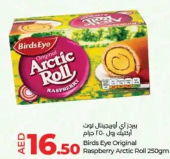 Lulu Hypermarket Birds Eye Original Raspberry Arctic Roll 250gm offer
