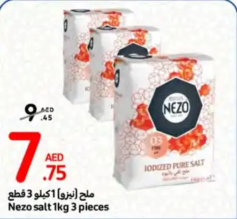 Carrefour Nezo salt 1kg 3 pieces offer