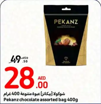 Carrefour Pekanz chocolate assorted bag 400g offer
