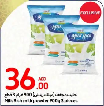 Carrefour Milk Rich milk powder 900g 3 pieces offer