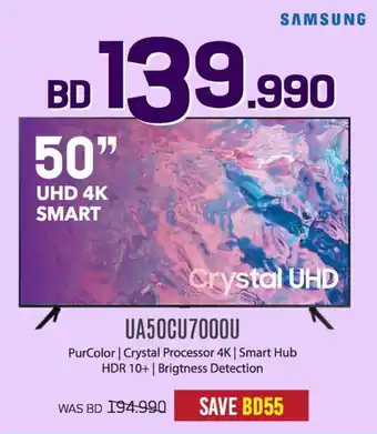 Sharaf DG SAMSUNG UHD 4K SMART 50" offer