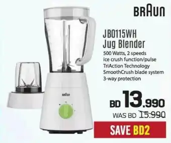 Sharaf DG BRAUN JB0115WH Jug Blender offer
