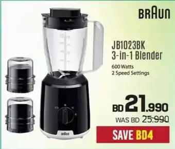 Sharaf DG BRAUN JB1023BK 3-in-1 Blender offer