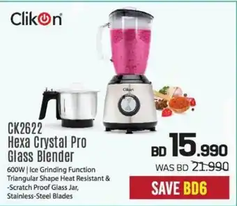 Sharaf DG Clikon CK2622 Hexa Crystal Pro Glass Blender offer