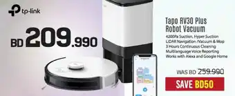 Sharaf DG tp-link Tapo RV30 Plus Robot Vacuum offer