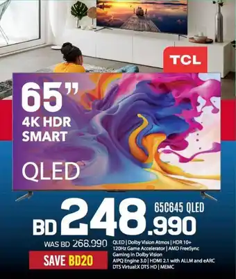 Sharaf DG TCL 65C645 QLED 4K HDR SMART offer