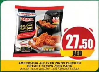 Almaya supermarket AMERICANA AIR FYER ZINGS CHICKEN BREAST STRIPS 700G PACK offer