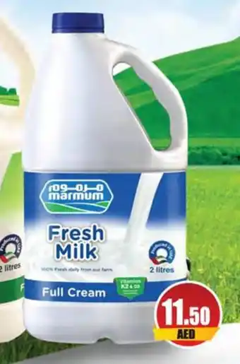 Almaya supermarket Marmum Fresh Milk Full Cream 2 litres offer