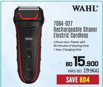 Sharaf DG WAHL 7064-027 Rechargeable Shaver Electric Cordless offer