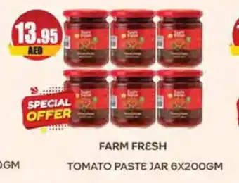 Almaya supermarket FARM FRESH TOMATO PASTE JAR 6 X 200GM offer
