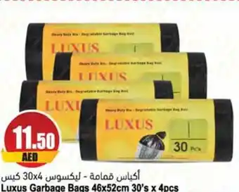 Almaya supermarket Luxus Garbage Bags 46x52cm 30's x 4pcs offer