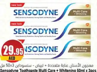 Almaya supermarket Sensodyne Toothpaste Multi Care+ Whitening 50ml x 3pcs offer