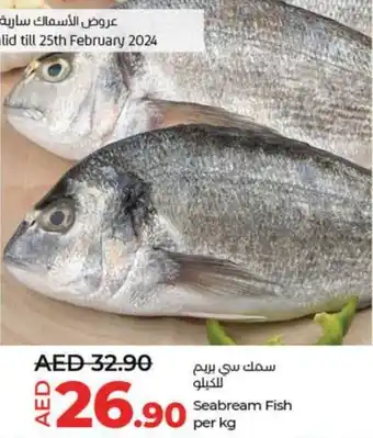 Lulu Hypermarket Seabream Fish per kg offer
