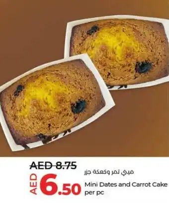 Lulu Hypermarket Mini Dates and Carrot Cake per pc offer