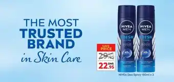 Grand Hyper Market NIVEA Deo Spray 150ml x 2 offer