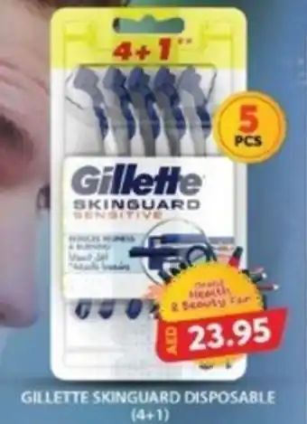 Grand Hyper Market GILLETTE SKINGUARD DISPOSABLE 4+1 offer