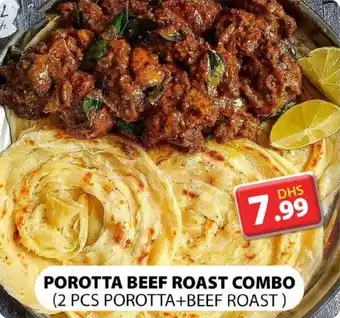 Grand Hyper Market POROTTA BEEF ROAST COMBO 2 PCS POROTTA+BEEF ROAST offer
