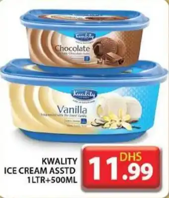 Grand Hyper Market KWALITY ICE CREAM ASSTD 1LTR+500ML offer