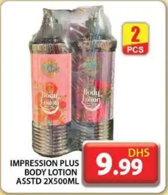Grand Hyper Market IMPRESSION PLUS BODY LOTION ASSTD 2 X 500ML offer