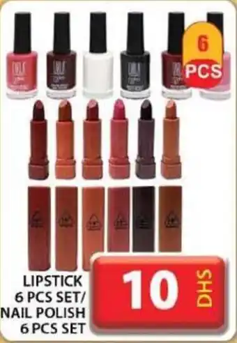 Grand Hyper Market LIPSTICK 6 PCS SET / NAIL POLISH 6 PCS SET offer