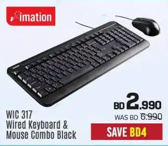 Sharaf DG imation WIC 317 Wired Keyboard & Mouse Combo Black offer