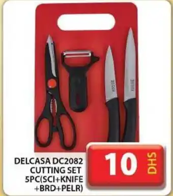 Grand Hyper Market DELCASA DC2082 CUTTING SET 5PC (SCI+KNIFE +BRD+PELR) offer